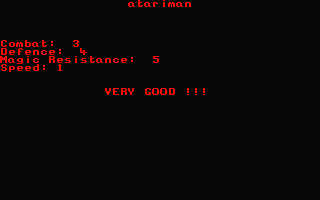 Chaos - The War of the Wizards atari screenshot